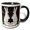 Black/White, variant on 3drose, a Set of Twin Rabbit Statues Used for Decoration for the Yard, 15oz Mug
