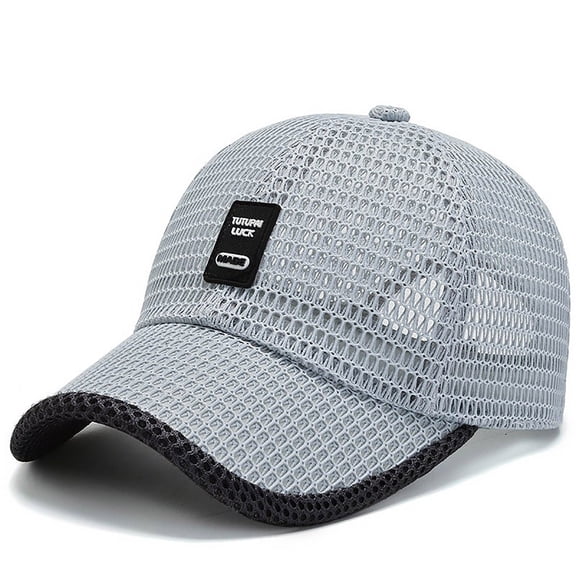 Summer Mesh Baseball Cap with Ponytail Hole for Women - Breathable Trucker Hat for Men, Quick Dry Outdoor Sports Running Hat with Adjustable Strap – One Size (21.3-22.8 Inches)