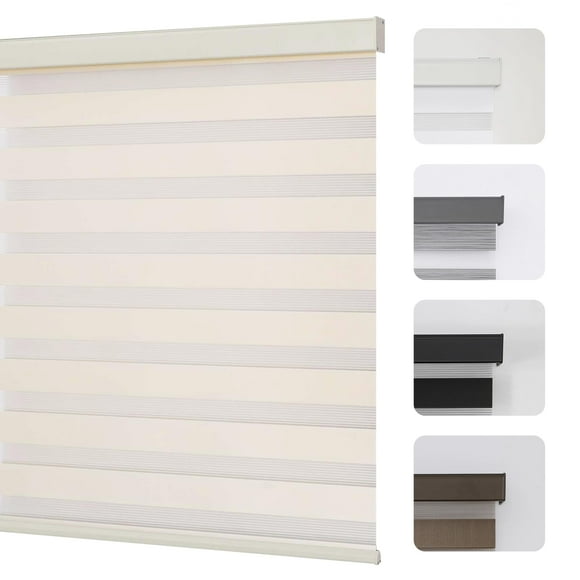 Persianas Zebra Joydeco, control de luz inalámbrico, 45 x 120 cm, color beige