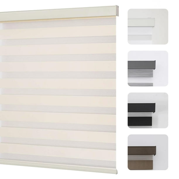 Persianas Zebra Joydeco, control de luz inalámbrico, 48 x 120 cm, color beige
