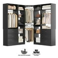 thumbnail image 6 of Homieasy 87.2" Freestanding Closet Organizer System - Modular L-Shaped Design,Reversible, 6 Drawers & 4 Hanging Rods, 2000+ LBS Capacity,3 Sets,Black, 6 of 8