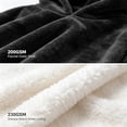 thumbnail image 2 of Wearable Blanket Hoodies for Women Men with Pocket, Adult Fuzzy Blanket Hoodies, Soft and Warm Sherpa Oversized Sweatshirt Blanket, Cute Birthday Gifts, Black, 2 of 10