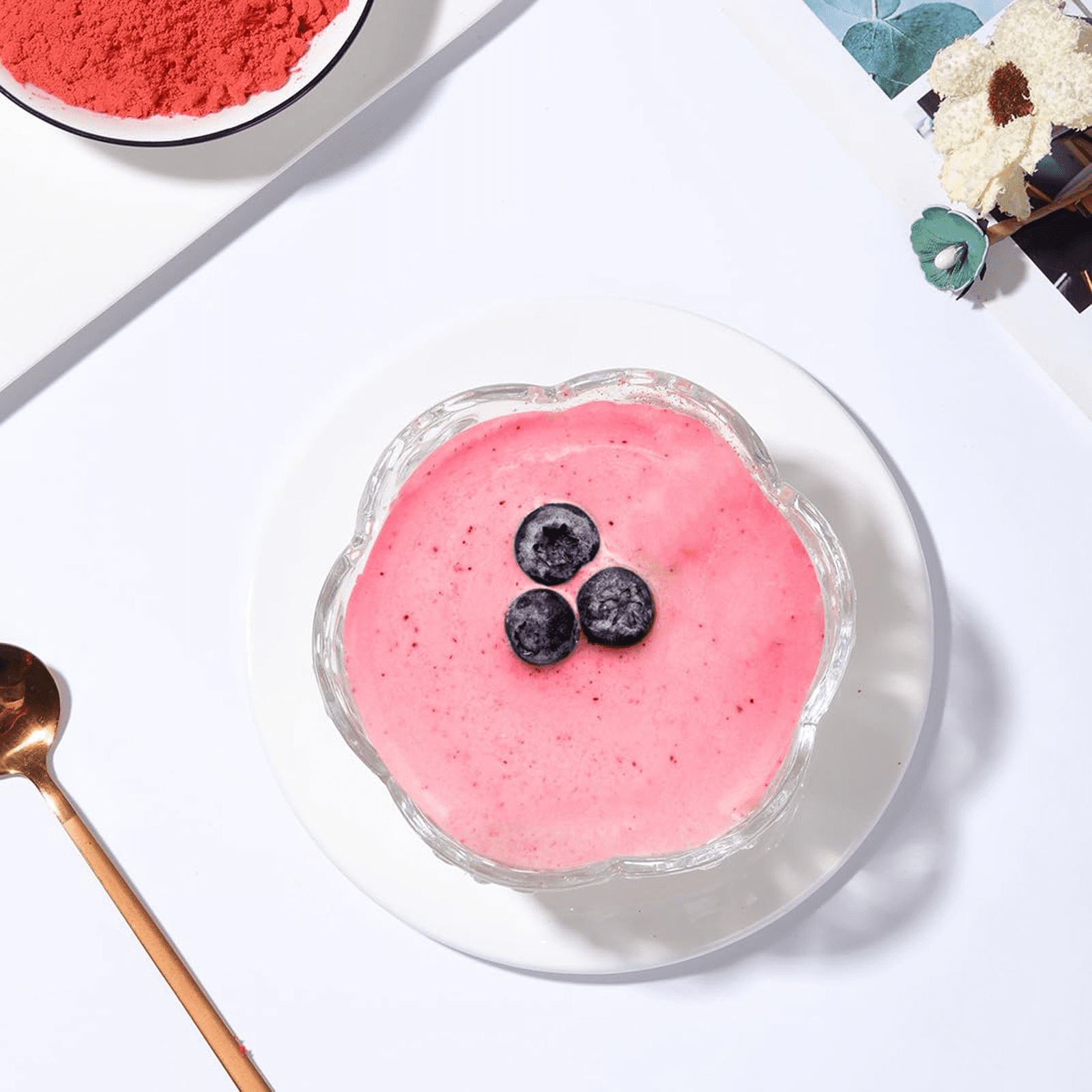 ULTHMOK Freeze Dried Strawberry Powder 1LB /453g, 1 Ingredient,No Sugar Added,100% Natural Strawberry Powder for Baking,No Additives.
