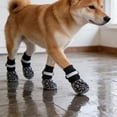 thumbnail image 3 of Anti Slip Dog Socks to Prevent Licking Paws, Non Slide Waterproof Dog Socks Shoes ,Adjustable Linings for Hardwood Floors for Small Medium Large Senior Dogs, 3 of 5