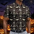 thumbnail image 5 of BRANROY Halloween Novelty Shirts for Men - Short Sleeve Button Down Casual Hawaiian Summer Tops with Funny Graphic Print and Breathable Material for Holiday and Daily Use,Multicolor XL, 5 of 6