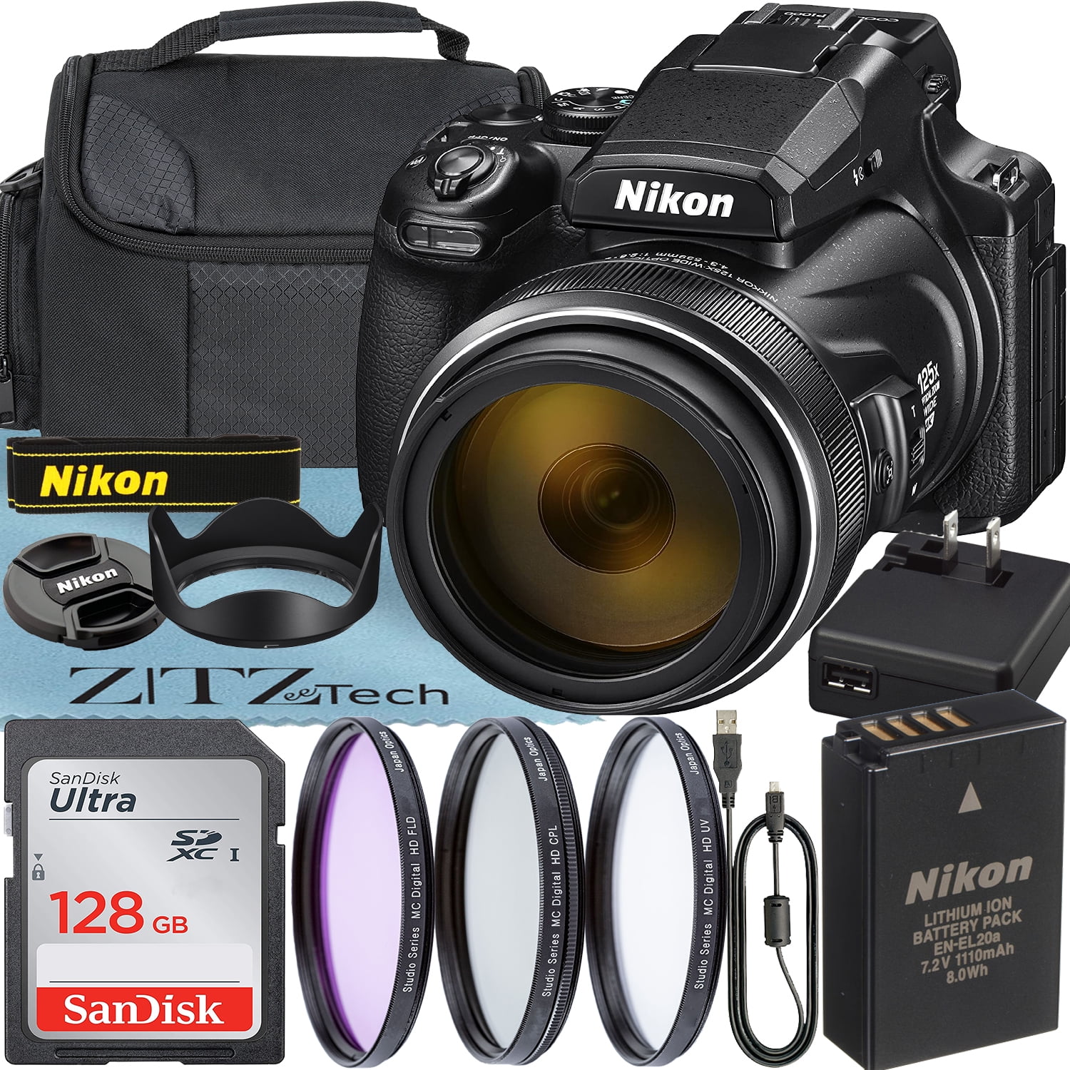 Nikon Coolpix P1000 16MP 4K Digital Camera with 125x Optical Zoom  18208265220