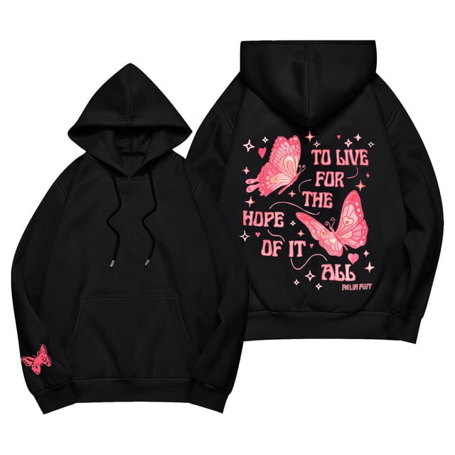 Graphic Hoodie for Women 2024 Cute Preppy Sweatshirt Long Sleeve Drawstring Pullover Tops with Pockets