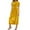Yellow-dresses for women, variant on Women's Short Sleeve Dresses Crew Neck Party Wedding Guest Ruched Soild A Line Midi Dress