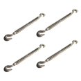 thumbnail image 3 of US Cargo Control 1/2 Inch x 6 Inch Hook and Hook Galvanized Turnbuckle, Working Load Limit 1,500 Pounds, 4 Pack, Uses: Tower, Suspension, Mining, Rigging, Tensioning, 3 of 4