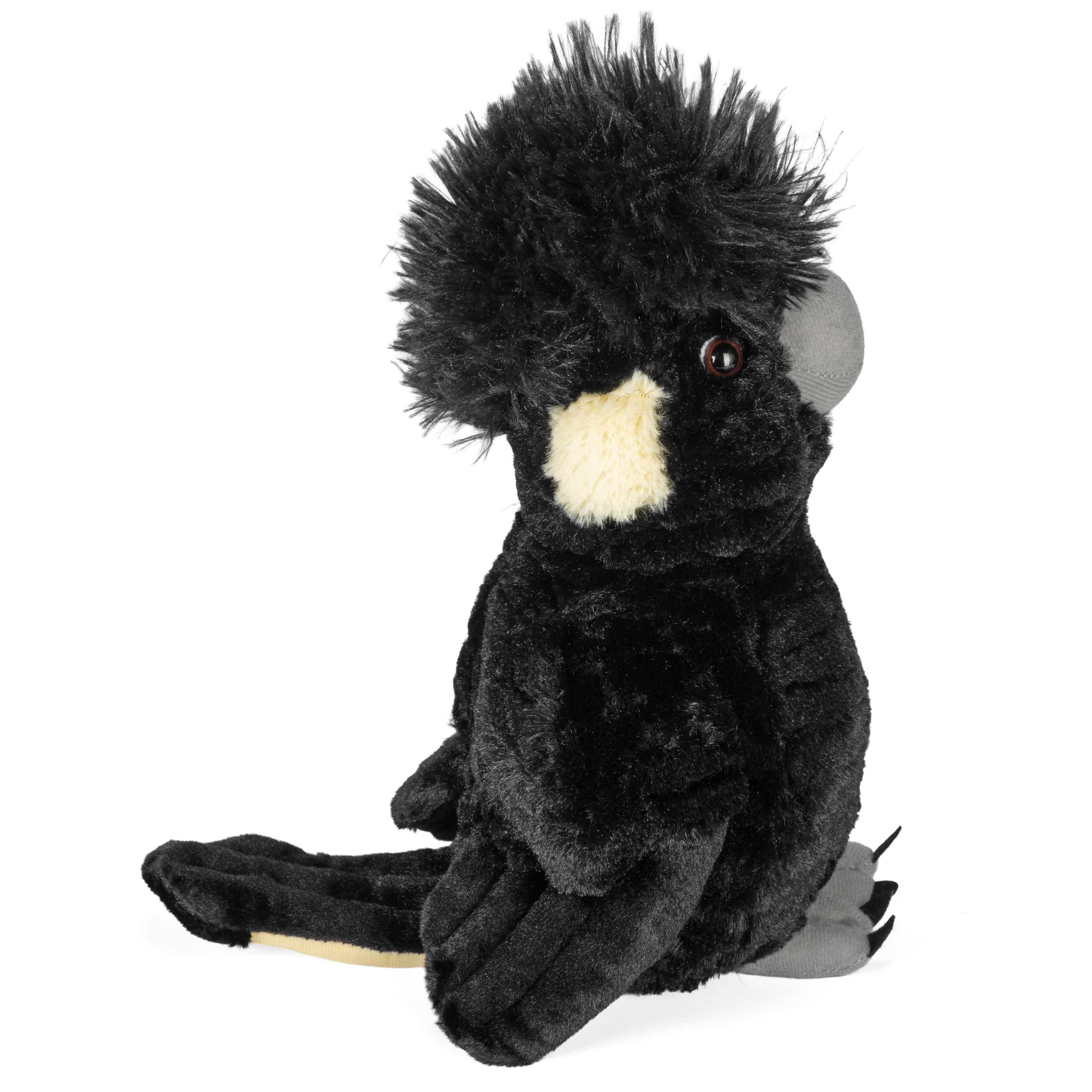 Wild Republic Cuddlekins Yellow Tail Black Cockatoo, Stuffed Animal, 12 Inches, Plush Toy, Fill is Spun Recycled Water Bottles