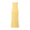 thumbnail image 6 of Women's Strapless Solid Slim Irregular Hem Casual Dress - Sleeveless, Polyester, Spring/Autumn/Winter - Available in S-XXL Sizes, 6 of 6
