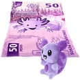 thumbnail image 1 of Frazada y Peluche de Ajolote Cobija Billete $50 pesos Individual Mi Mantita Mx Frazada, 1 of 6