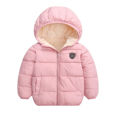 

RPVATI Baby Toddler Child Children Kids Hooded Long Sleeve Zip Up Coat Fleece Clothes Thicken Winter Warm Jacket