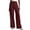 Deep Red, variant on Women’s Wide Leg Solid Color Dress Pants High Waisted Pull-On Straight-Leg Fit Relaxed Trousers Full Length Comfortable Pants Versatile For Office Meeting Woman All Day Cozy Wear