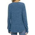 thumbnail image 4 of Besolor Womens Fall Tunic Tops Trendy Round Neck Knit Long Sleeve Shirts Casual Lightweight Sweaters with Thumb Hole, 4 of 7