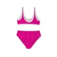 thumbnail image 4 of Paiwinds Girls Princess Two Piece Swimsuit High Waist Backless Bikini Set with Side Knot for Beach Pool Party Summer Swimwear 2-12 Years, 4 of 5