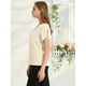 thumbnail image 4 of Camisa casual de manga corta Allegra K Marfil L, 4 of 6