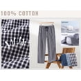 thumbnail image 6 of MoFiz Men's Plaid Print Woven Pajama Pants Cotton Loungewear Sleep Bottoms 3PACK, 6 of 9