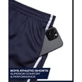 thumbnail image 2 of Shorts de básquet para niño Reebok talla 10-12 azul marino y blanco, 2 of 7