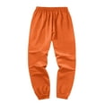 thumbnail image 4 of Hogleaql Mens Hoodie Sweatsuit 2 Piece Solid Color Casual Hoodie Joggers Running Pant Set Sweat Winter Suits with Pockets Saffron L, 4 of 6