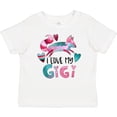 thumbnail image 3 of Inktastic I Love My Gigi Pink and Blue Fox with Hearts Boys or Girls Baby T-Shirt, 3 of 5