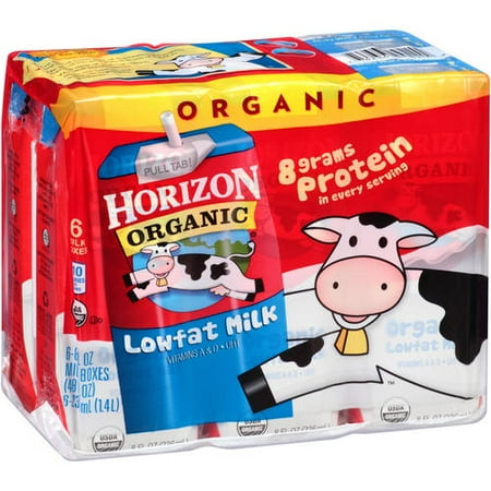 Horizon Organic 1% Organic Lowfat Milk, 8 fl oz, 6 ct