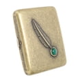 thumbnail image 1 of Caja De Cigarrillos De Metal, Caja De Cigarrillos De Bronce Retro Clip De Resorte De Doble Cara Soporte De Bolsillo Clip De Resorte De Doble Cara Latón Abierto Para 20 Cigarrillos, 1 of 8