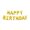 Golden, variant on Beistle - Happy Birthday Balloon Streamer - 14¼" x 12' - Pack of 6
