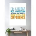 thumbnail image 2 of Im A Nurse Not A Magician, Although Sometimes Its Hard To Tell The Difference. Poster Wall Art, Modern Wall Decor, 16x24 UNFRAMED, 2 of 3