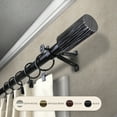 thumbnail image 5 of InStyleDesign  Elm Adjustable Black Curtain Rod Cocoa 66 to 120 inches Brown Finish, 5 of 5