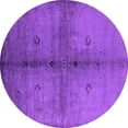 thumbnail image 1 of Ahgly Company Indoor Round Oriental Purple Industrial Area Rugs, 8' Round, 1 of 4