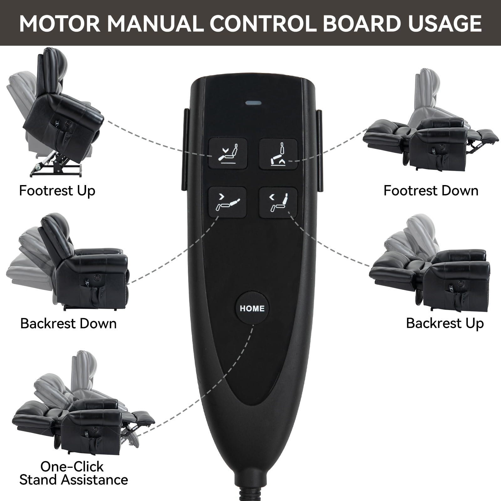 Alvantor Large Power Lift Recliner Chair for Elderly with Massage and Heat Genuine Leather Electric Recliners Chair with USB Ports for Living Room Black