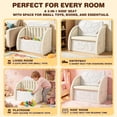 thumbnail image 5 of PORKISS Kids Toy Box for Boys Girls, Plastic Toy Storage Organizer with Storage Bench and Leaf Backrest, Compact Toy Chest for Playroom, Bedroom, Living Room, Support up to 176 lbs, Beige/Light Grey, 5 of 9