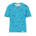 thumbnail image 4 of Camisetas de Mujer con Cuello Redondo Blusas de Manga Corta Imprimir Top, Camisetas de Mujer para Primavera Verano Casual, 4 of 4