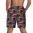 thumbnail image 4 of Haiem Red And Blue Cars Mens Swim Trunks with Compression Liner 2 in 1 Swimming Shorts Stretch Swimwear Quick Dry,Board Shorts-Small, 4 of 9