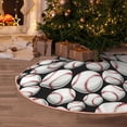 thumbnail image 5 of Sikiie Cute Baseball Nativity Christmas Tree Skirt, Jesus Christian Winter Holiday Tree Mat Decoration(30-48IN)30", 5 of 6