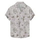 thumbnail image 1 of Blusa y camisa de manga corta con cuello vuelto para hombre, camisa informal de moda con estampado de hojas y solapa de manga corta, blusa para hombre, 1 of 4