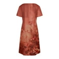thumbnail image 4 of Xysaqa House Dresses for Womens Casual Half Sleeve Nightgown Soft Comfy Sleepwear Floral Printed Loungewear Flowy Sundress with Pockets S-2XL, 4 of 7