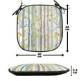 thumbnail image 4 of Autumn Chair Seating Cushion, Yellow Leaves Pastel Tree Branches Abstract Seasonal Art Printed Illustration, Soft Seat Pads for Office with Anti-slip Backing, 16"x16", Orange Pale Green, by Ambesonne, 4 of 7