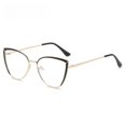 thumbnail image 3 of Montura de gafas anti-azules, decoración de ojos de dos colores, se puede equipar con lentes planas para miopía, 3 of 5