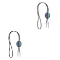 thumbnail image 2 of Qarigey Bolo Tie Women Men Western Cowboy Necktie Costume Halloween Accessories PU 2piezas Tipo 1, 2 of 6