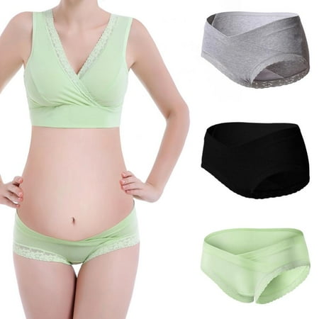 

Monfince Women s Maternity Fold Down Modern Brief Panties 3 Packs L