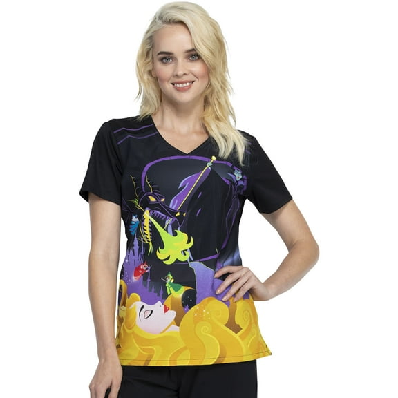 Tooniforms Disney V-Neck Female Medical Scrub Top TF694