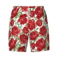 thumbnail image 4 of Lsque Mens Swim Trunks Rose Flowers Pattern - Bathing Suit Compression Liner - Beach Swim Shorts Swimwear - (S-3XL) - Stretch Quick Dry -XX-Large, 4 of 9