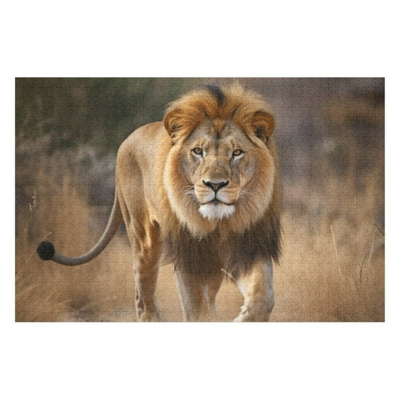 Puzzles for Adults 300 Pieces - Wild Lion Nature Challenging Gift for Puzzle Lovers, Fun Time with Friends, Displayable Wall Decor