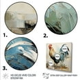 thumbnail image 3 of Designart "Wooden Rustic Rooster Peck IV" Animals Framed Wall Art Decor - Modern Red Chicken Entryway Framed Wall Art, 3 of 6