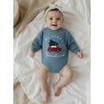 thumbnail image 6 of BemeyourBBs Newborn Baby Boy Girl Christmas Outfits My First Christmas Bubble Romper Sweatshirt Cute Long Sleeve Letter Tree Car Print Bodysuit Fall Winter Xmas Clothes, 6 of 9