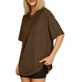 thumbnail image 2 of MOYIKO Oversized T Shirts for Women Short Sleeve Loose Fit Crewneck Tees Summer Tops, 2 of 7