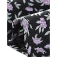 thumbnail image 5 of DARING DIVA Women's Plus Size Floral Print Long Sleeve Belt Tie Peplum Top 3X Purple, 5 of 6