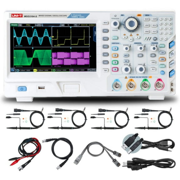 UNI-T MSO2104-S 100MHz 4 16Ch MSO Digital Oscilloscope with Signal Generator